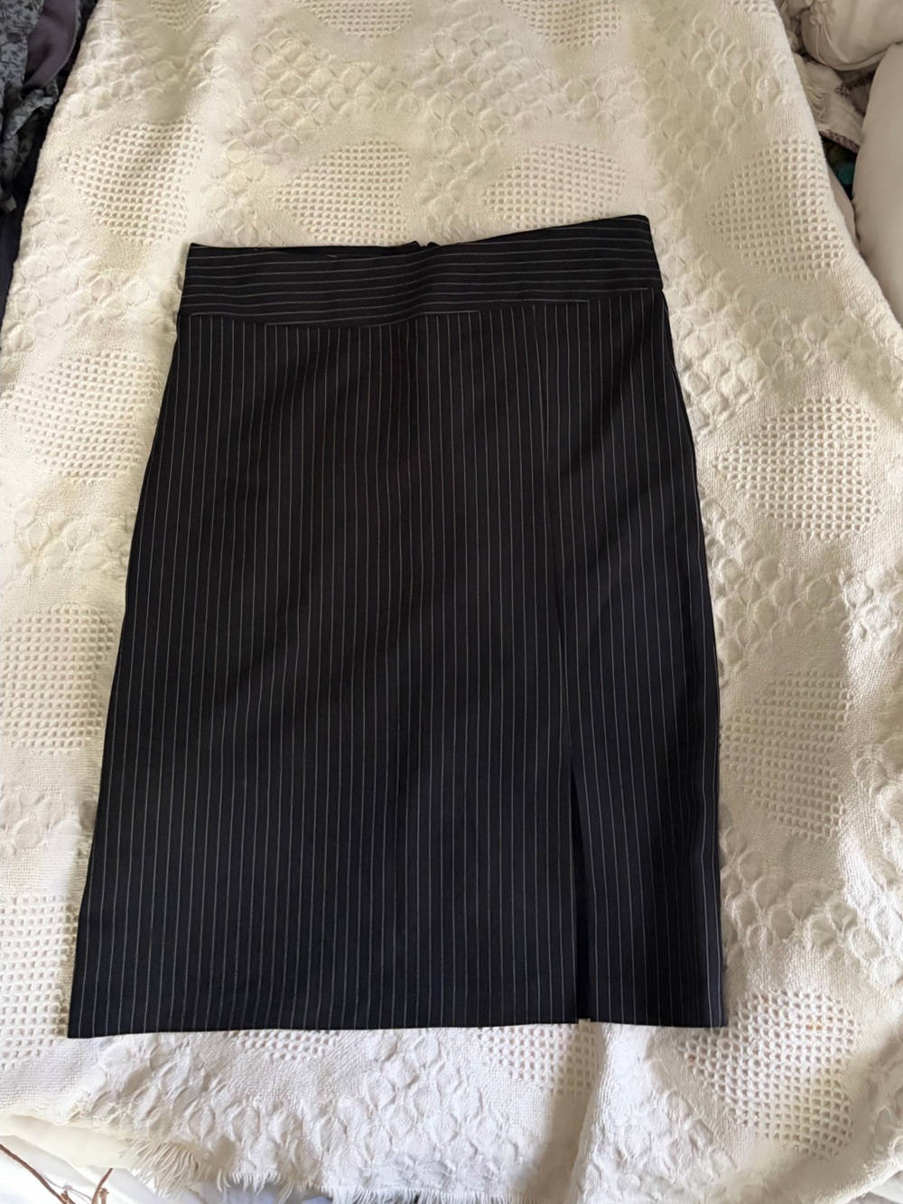 Y2K Pinstriped midi skirt